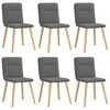 vidaXL Dining Chairs 6 pcs Dark Grey Fabric