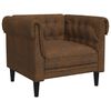 vidaXL Chesterfield Sofa Chair Brown Fabric