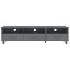 vidaXL TV Cabinet HAMAR Dark Grey 158x40x40 cm Solid Wood Pine