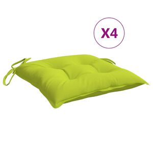 vidaXL Chair Cushions 4 pcs Bright Green 40x40x7 cm Oxford Fabric