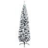 vidaXL Slim Artificial Pre-lit Christmas Tree with Ball Set Green 180 cm