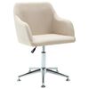 vidaXL Dining Chair | Cream | Fabric | Adjustable height, compact | Swivel