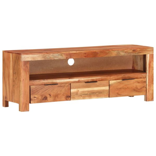 vidaXL TV Cabinet 110x30x40 cm Solid Acacia Wood