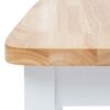 vidaXL Dining Chairs 4 pcs White and Light Wood Solid Rubber Wood