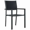 vidaXL Garden Dining Set 5 pcs Black Powder-Coated Steel