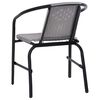 vidaXL Garden Chairs 4 pcs Plastic Rattan and Steel 110 kg