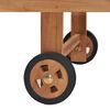 vidaXL Sun Lounger with Cushion Solid Teak Wood Red
