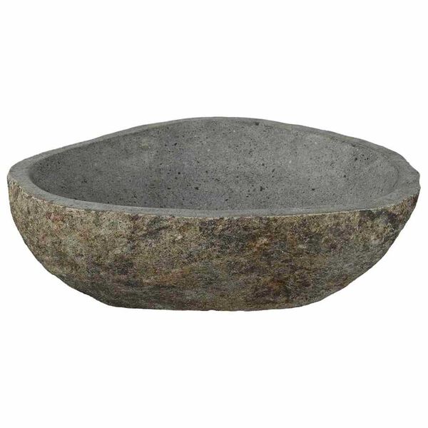 vidaXL Basin Light grey (46-52) x (35-40) x 15 cm River stone