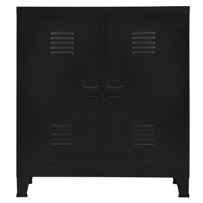 vidaXL Industrial Storage Chest Black Steel