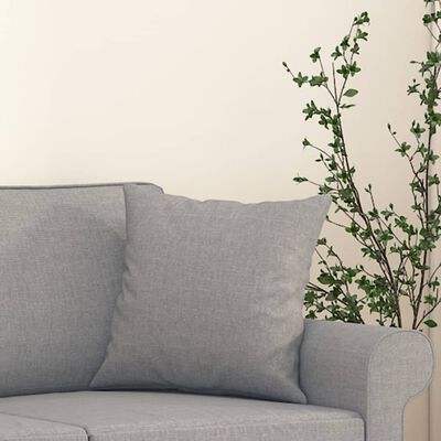 vidaXL Throw Pillows 2 pcs Light Grey 40x40 cm Fabric