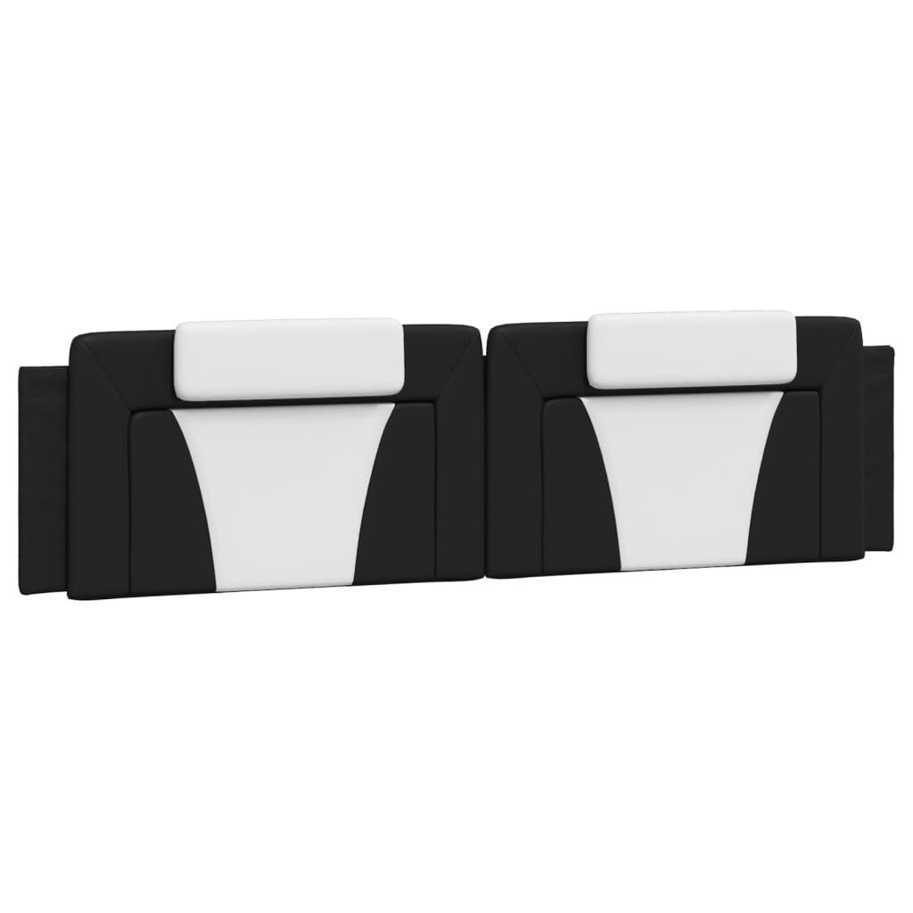 vidaXL Headboard Cushion Black and White 193 cm Faux Leather