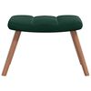 vidaXL Rocking Chair with a Stool Dark Green Velvet