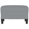 vidaXL Footstool Light Grey 60x50x41 cm Fabric