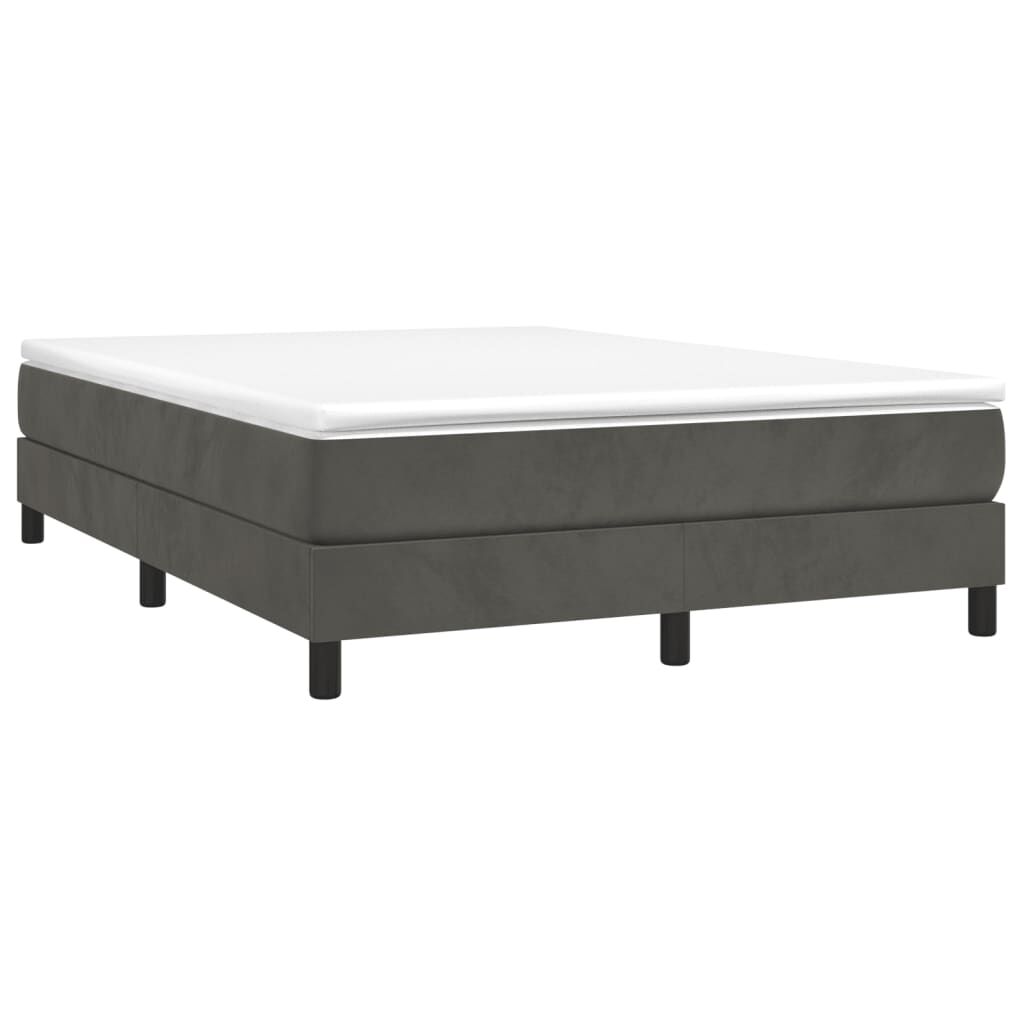 vidaXL Bed Frame without Mattress Dark Grey Queen Velvet