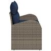 vidaXL Garden Sofa Grey 124 x 62 x 85cm Poly Rattan