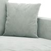 vidaXL 2 Piece Sofa Set with Cushions Light Grey Velvet