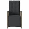 vidaXL Reclining Garden Chairs 2 pcs with Footrest Grey Poly Rattan