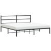 vidaXL Metal Bed Frame without Mattress with Headboard Black 193x203cm