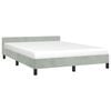 vidaXL Bed Frame without Mattress Light Grey Queen Velvet
