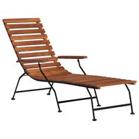 vidaXL Outdoor Deck Chair Solid Acacia Wood