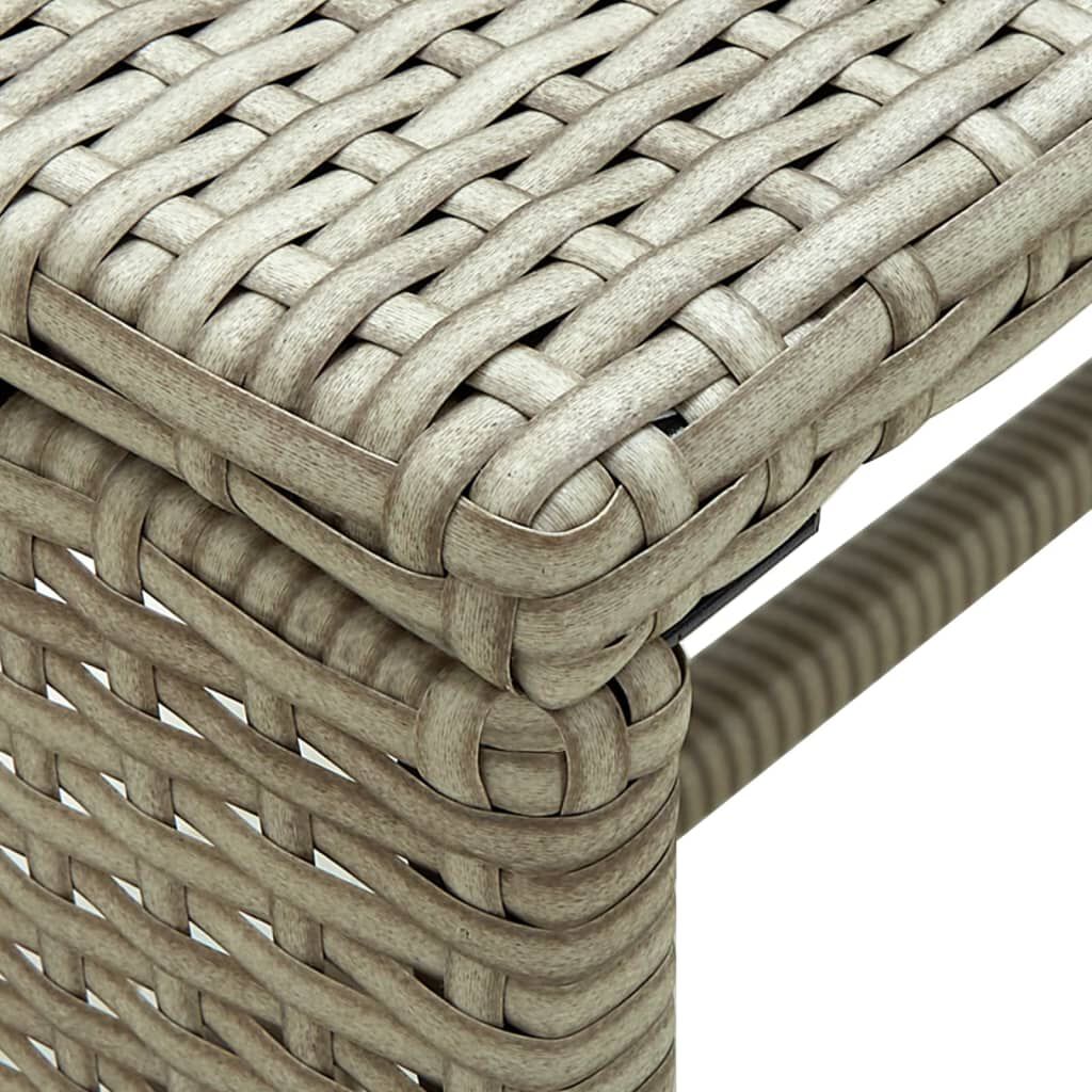 vidaXL Coffee Table Beige 70x40x38 cm Poly Rattan