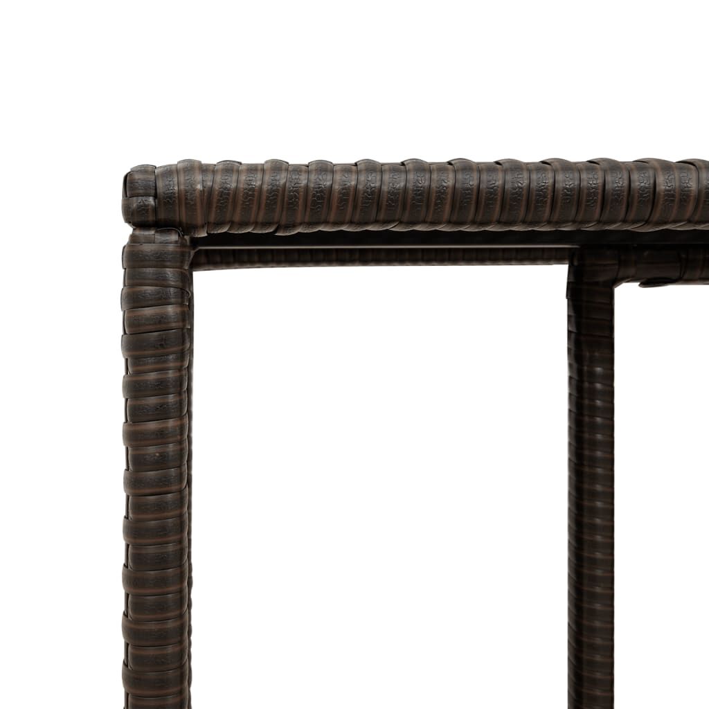vidaXL Storage Shelves 2 pcs Brown Poly Rattan