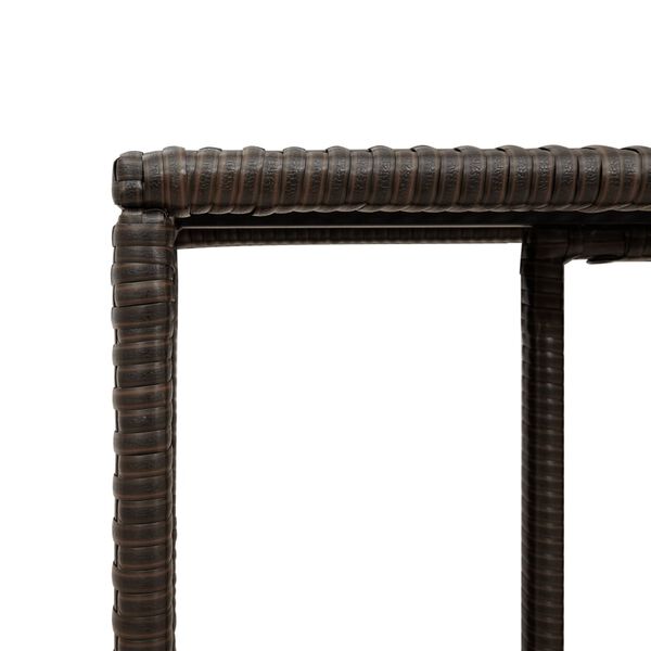 vidaXL Storage Shelves 2 pcs Brown Poly Rattan