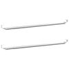 vidaXL Curtain Rails 2 pcs White and Silver 40-60 cm Aluminium