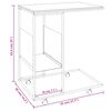 vidaXL Side Table with Wheels White 55x36x63.5 cm Engineered Wood