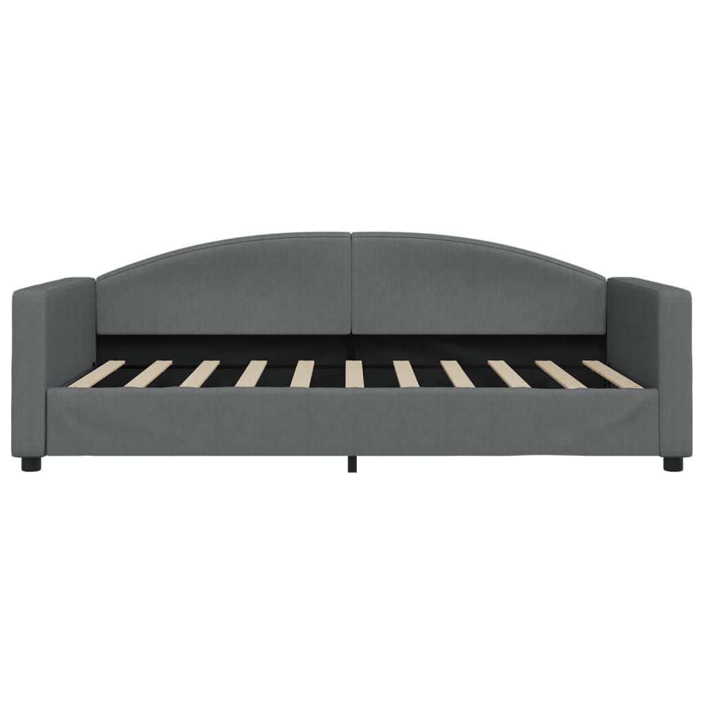 vidaXL Day Bed without Mattress Dark Grey 100x190 cm Fabric