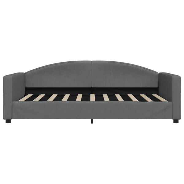 vidaXL Day Bed without Mattress Dark Grey 100x190 cm Fabric