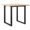 vidaXL Dining Table O-Frame 90x90x75.5 cm Solid Wood Pine and Steel