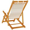 vidaXL Beach Chair with Cushion 2 pcs Brown x x Solid Acacia wood