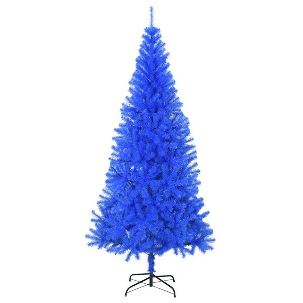 vidaXL Artificial Christmas Tree with Stand Blue 240 cm PVC