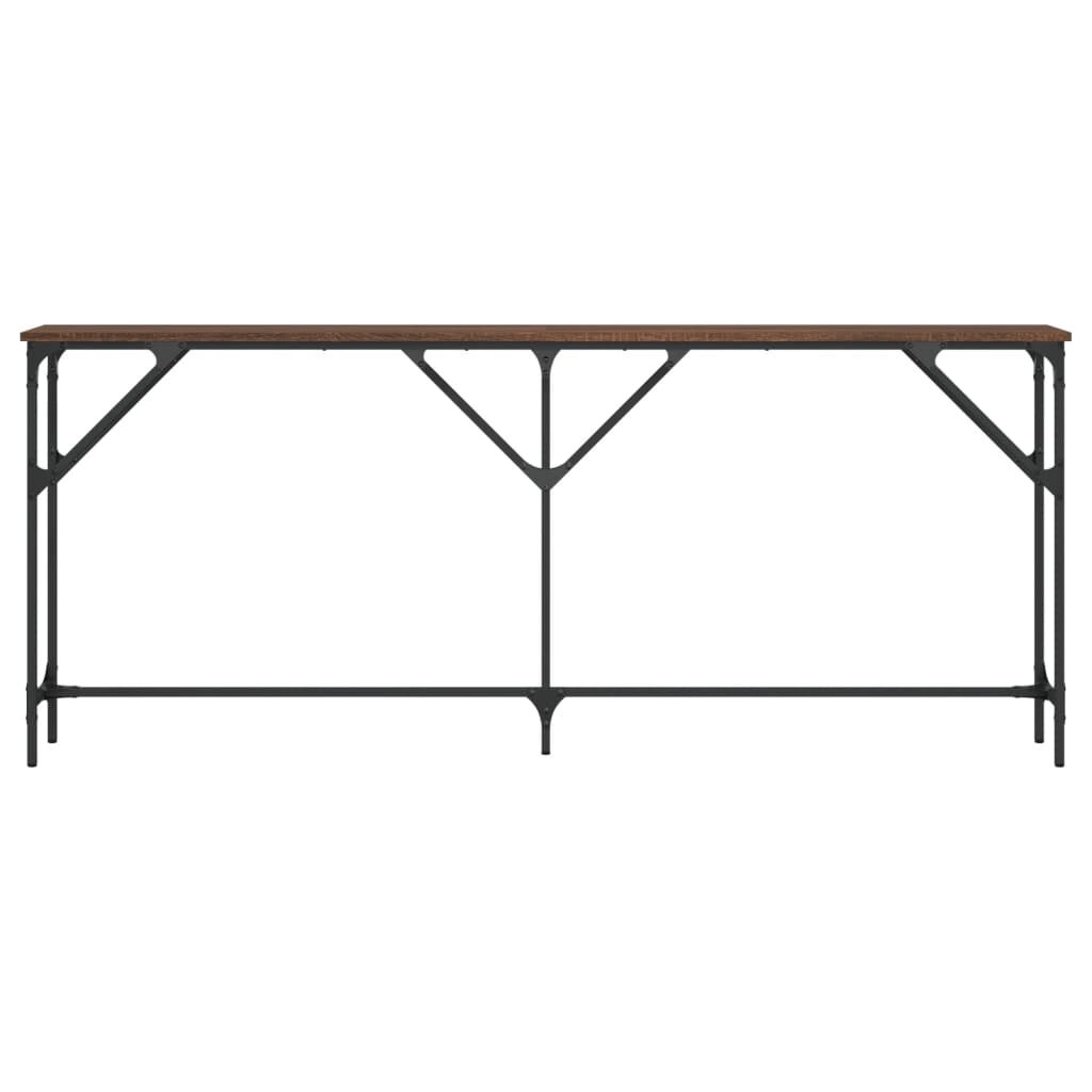 vidaXL Console Table Brown Oak 180x23x75 cm Engineered Wood