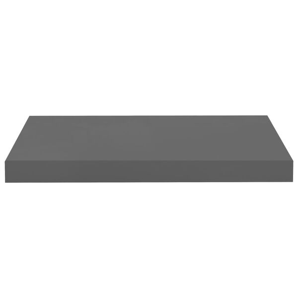vidaXL Floating Wall Shelves 4 pcs High Gloss Grey 50x23x3.8 cm MDF