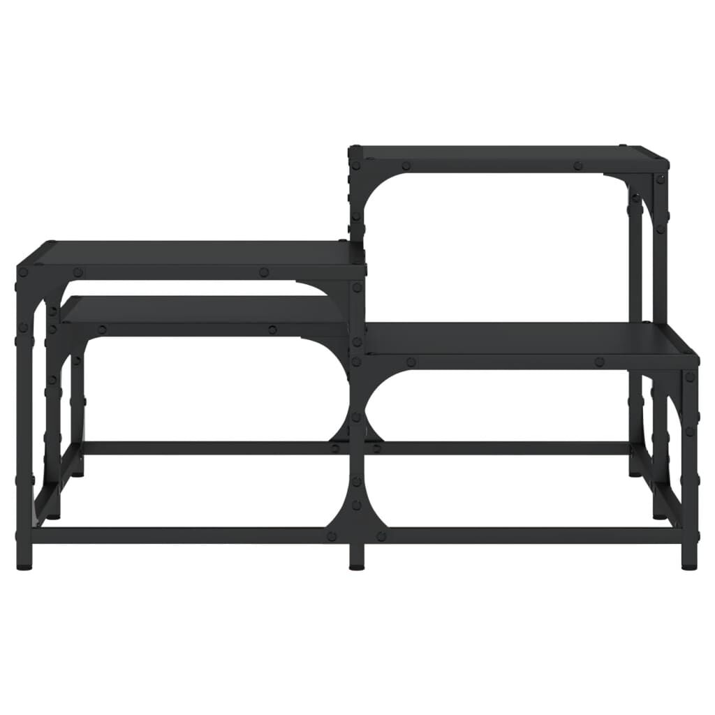 vidaXL Coffee Table Black 68x68x40 cm Engineered Wood