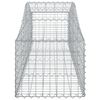 vidaXL Arched Gabion Basket 200x50x40/60 cm Galvanised Iron