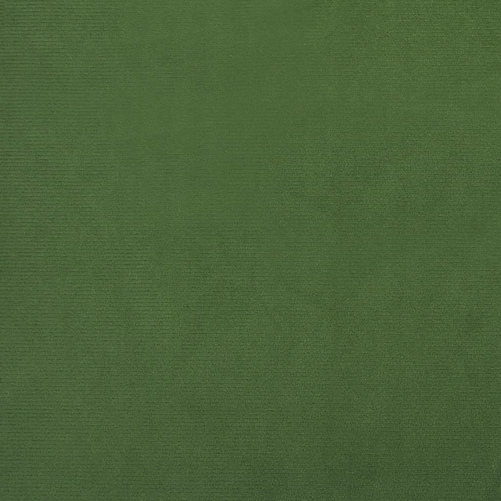 vidaXL 2-Seater Sofa Bed with Two Pillows Dark Green Velvet