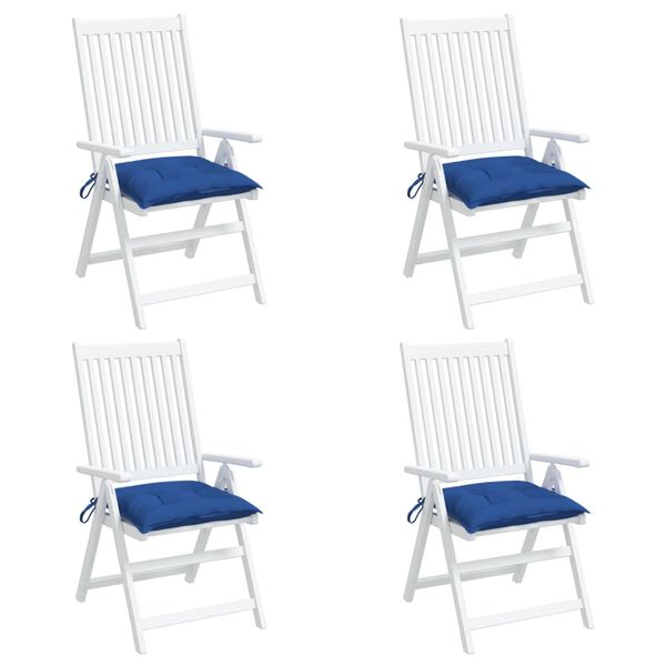 vidaXL Chair Cushions 4 pcs Blue 40x40x7 cm Oxford Fabric