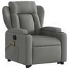 vidaXL Stand up Massage Recliner Chair Dark Grey Fabric