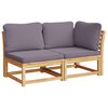 vidaXL 6 Piece Garden Lounge Set with Cushions Solid Wood Acacia