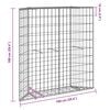 vidaXL Trapezium Gabion Raised Bed Galvanised Steel 100x20x100 cm