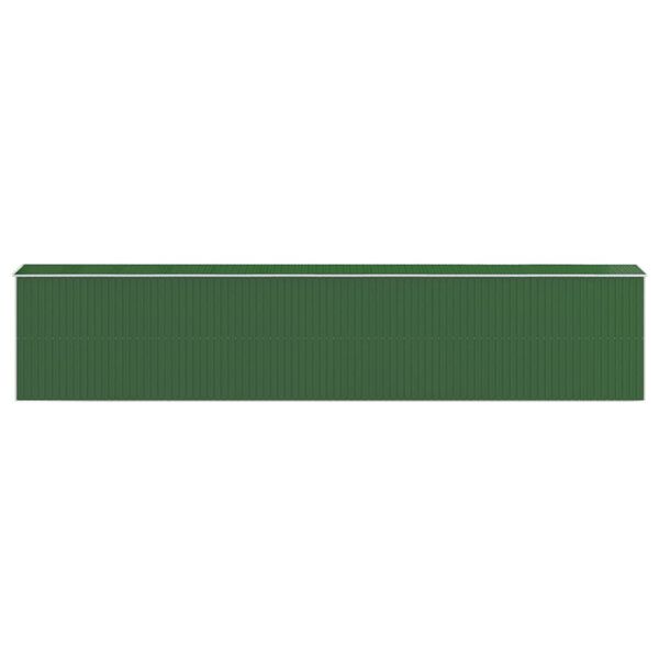 vidaXL Garden Shed Green 192x1021x223 cm Galvanised Steel