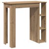 vidaXL Bar Table with Shelf Artisan Oak 102x50x103.5 cm Engineered Wood