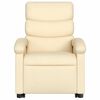 vidaXL Electric Stand up Massage Recliner Chair Cream Fabric