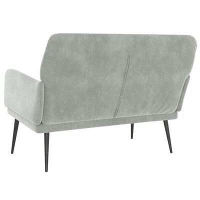 vidaXL Bench Light Grey 108x79x79 cm Velvet