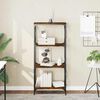 vidaXL Bookcase 4-Tier Smoked Oak 59x35x132 cm Engineered Wood