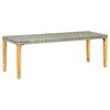 vidaXL Garden Bench | Grey + natural wood colour