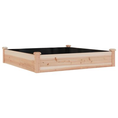 vidaXL Garden Raised Bed with Liner 120x120x25 cm Solid Wood Fir